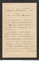 k.k. naturhistorisches Hofmuseum, Intendanzakten 1885-1896 (Hauer), Aktenzahl Z.572/1890, Seite 1